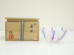 平井依造　硝子茶碗（共箱）